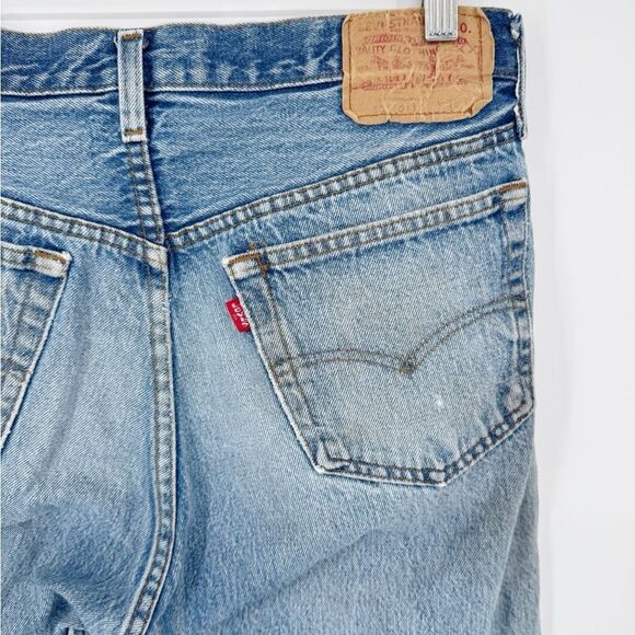 Vintage Levi’s 501 Jeans Altered and Distressed. Late 80s Early 90s Button Fly - Picture 5 of 15